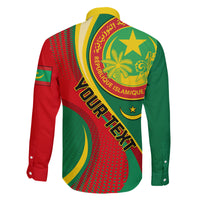 Personalised Mauritania Independence Day Family Matching Off Shoulder Long Sleeve Dress and Hawaiian Shirt Mauritanian Seal Special Version - Wonder Print Shop