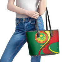 Mauritania Independence Day Leather Tote Bag Mauritanian Seal Special Version - Wonder Print Shop