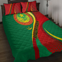 Mauritania Independence Day Quilt Bed Set Mauritanian Seal Special Version - Wonder Print Shop