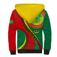 Personalised Mauritania Independence Day Sherpa Hoodie Mauritanian Seal Special Version - Wonder Print Shop
