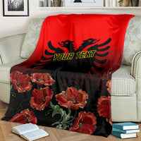 personalised-albania-independence-day-blanket-albanian-coat-of-arms-with-red-poppy-flower