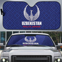Football Uzbekistan Auto Sun Shade Milliy Jamoa Blue Version - Wonder Print Shop