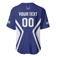 Custom Football Uzbekistan Baseball Jersey Milliy Jamoa Blue Version - Wonder Print Shop
