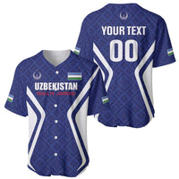Custom Football Uzbekistan Baseball Jersey Milliy Jamoa Blue Version - Wonder Print Shop