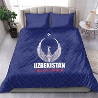 Football Uzbekistan Bedding Set Milliy Jamoa Blue Version - Wonder Print Shop