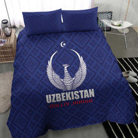 Football Uzbekistan Bedding Set Milliy Jamoa Blue Version - Wonder Print Shop