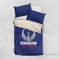 Football Uzbekistan Bedding Set Milliy Jamoa Blue Version - Wonder Print Shop