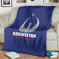 Football Uzbekistan Blanket Milliy Jamoa Blue Version - Wonder Print Shop