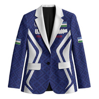 Custom Football Uzbekistan Blazer Milliy Jamoa Blue Version - Wonder Print Shop