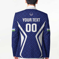 Custom Football Uzbekistan Blazer Milliy Jamoa Blue Version - Wonder Print Shop