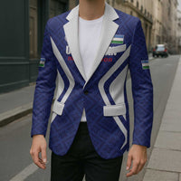 Custom Football Uzbekistan Blazer Milliy Jamoa Blue Version - Wonder Print Shop