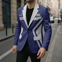 Custom Football Uzbekistan Blazer Milliy Jamoa Blue Version - Wonder Print Shop