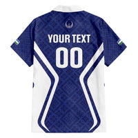 Custom Football Uzbekistan Family Matching Off The Shoulder Long Sleeve Dress and Hawaiian Shirt Milliy Jamoa Blue Version - Wonder Print Shop