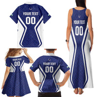 Custom Football Uzbekistan Family Matching Tank Maxi Dress and Hawaiian Shirt Milliy Jamoa Blue Version - Wonder Print Shop