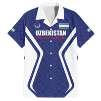 Custom Football Uzbekistan Hawaiian Shirt Milliy Jamoa Blue Version - Wonder Print Shop