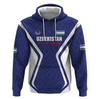 Custom Football Uzbekistan Hoodie Milliy Jamoa Blue Version - Wonder Print Shop