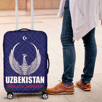 Football Uzbekistan Luggage Cover Milliy Jamoa Blue Version - Wonder Print Shop