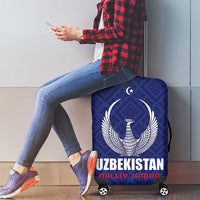 Football Uzbekistan Luggage Cover Milliy Jamoa Blue Version - Wonder Print Shop