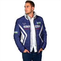 Custom Football Uzbekistan Padded Jacket Milliy Jamoa Blue Version - Wonder Print Shop