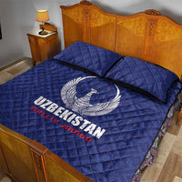 Football Uzbekistan Quilt Bed Set Milliy Jamoa Blue Version - Wonder Print Shop