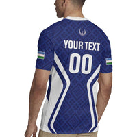 Custom Football Uzbekistan Rugby Jersey Milliy Jamoa Blue Version - Wonder Print Shop