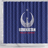 Football Uzbekistan Shower Curtain Milliy Jamoa Blue Version - Wonder Print Shop