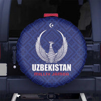 Football Uzbekistan Spare Tire Cover Milliy Jamoa Blue Version - Wonder Print Shop