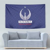 Football Uzbekistan Tapestry Milliy Jamoa Blue Version - Wonder Print Shop