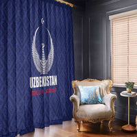 Football Uzbekistan Window Curtain Milliy Jamoa Blue Version - Wonder Print Shop