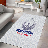 Football Uzbekistan Area Rug Milliy Jamoa White Version - Wonder Print Shop