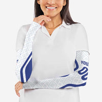 Custom Football Uzbekistan Arm Sleeves Milliy Jamoa White Version - Wonder Print Shop