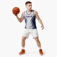 Custom Football Uzbekistan Basketball Jersey Milliy Jamoa White Version - Wonder Print Shop