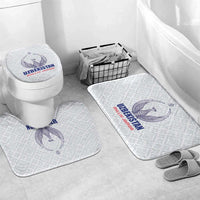 Football Uzbekistan Bathroom Set Milliy Jamoa White Version - Wonder Print Shop