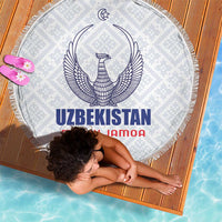 Football Uzbekistan Beach Blanket Milliy Jamoa White Version - Wonder Print Shop