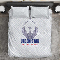 Football Uzbekistan Bedding Set Milliy Jamoa White Version - Wonder Print Shop