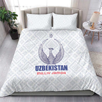 Football Uzbekistan Bedding Set Milliy Jamoa White Version - Wonder Print Shop