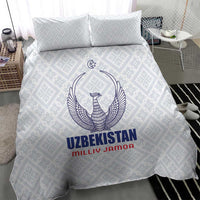 Football Uzbekistan Bedding Set Milliy Jamoa White Version - Wonder Print Shop