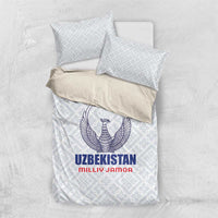 Football Uzbekistan Bedding Set Milliy Jamoa White Version - Wonder Print Shop