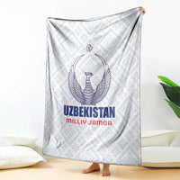 Football Uzbekistan Blanket Milliy Jamoa White Version - Wonder Print Shop