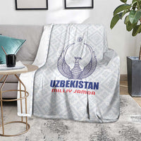 Football Uzbekistan Blanket Milliy Jamoa White Version - Wonder Print Shop