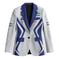 Custom Football Uzbekistan Blazer Milliy Jamoa White Version - Wonder Print Shop