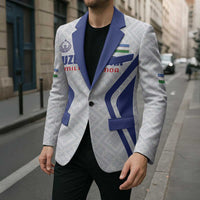 Custom Football Uzbekistan Blazer Milliy Jamoa White Version - Wonder Print Shop
