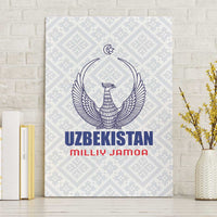 Football Uzbekistan Canvas Wall Art Milliy Jamoa White Version - Wonder Print Shop