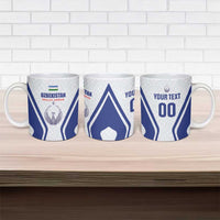 Custom Football Uzbekistan Ceramic Mug Milliy Jamoa White Version - Wonder Print Shop