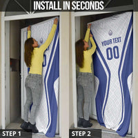 Custom Football Uzbekistan Door Cover Milliy Jamoa White Version - Wonder Print Shop