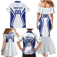 Custom Football Uzbekistan Family Matching Mermaid Dress and Hawaiian Shirt Milliy Jamoa White Version - Wonder Print Shop