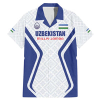 Custom Football Uzbekistan Family Matching Mermaid Dress and Hawaiian Shirt Milliy Jamoa White Version - Wonder Print Shop