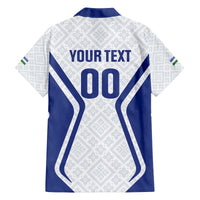 Custom Football Uzbekistan Family Matching Off The Shoulder Long Sleeve Dress and Hawaiian Shirt Milliy Jamoa White Version - Wonder Print Shop