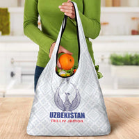 Football Uzbekistan Grocery Bag Milliy Jamoa White Version - Wonder Print Shop