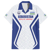 Custom Football Uzbekistan Hawaiian Shirt Milliy Jamoa White Version - Wonder Print Shop